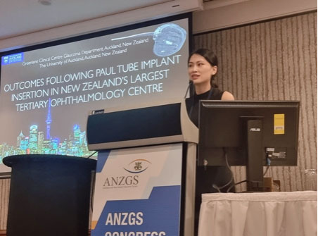 Dr Mia Zhang presenting at ANZGS
